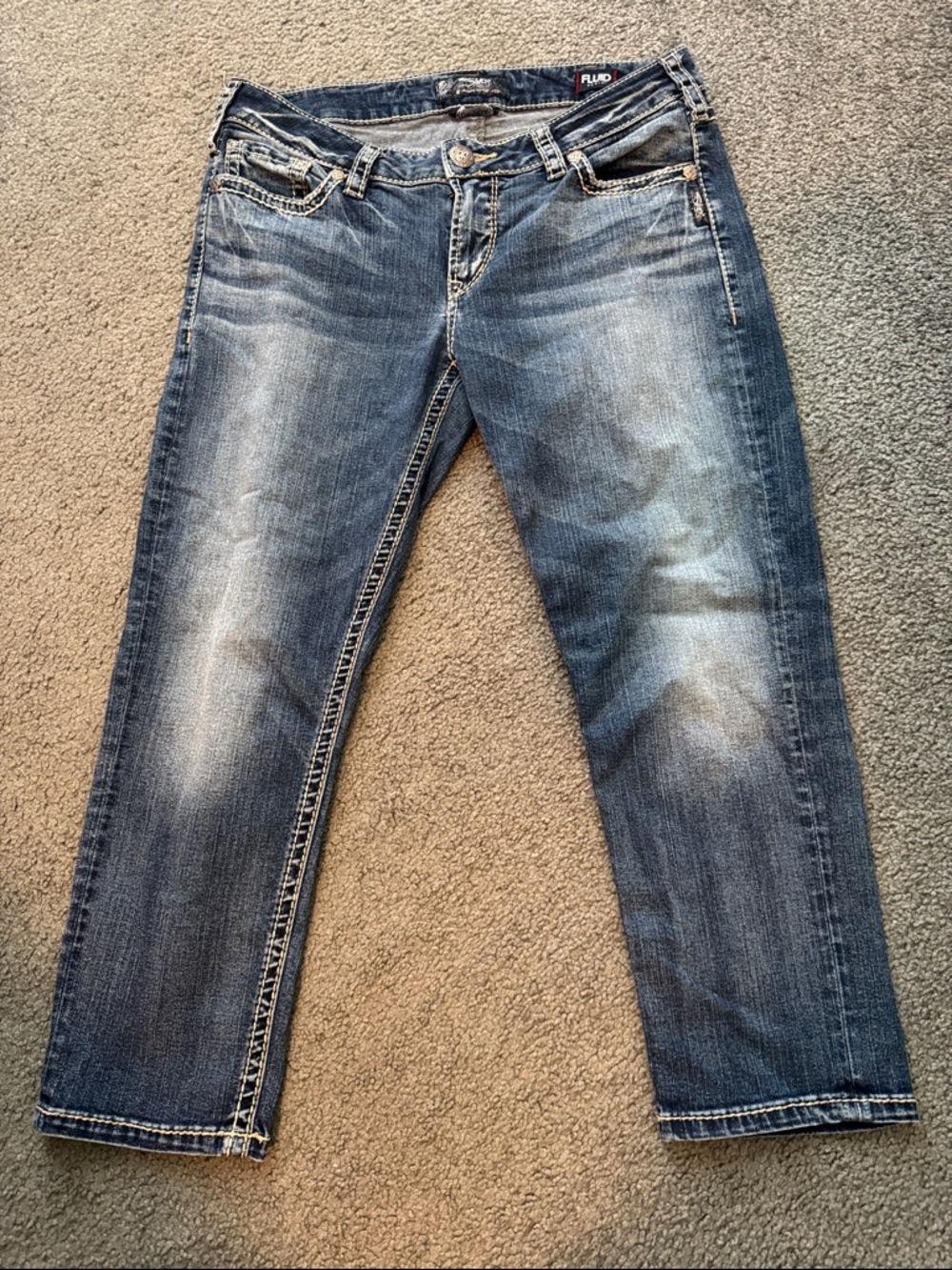 Silver Jeans Women’s Washed Blue Capris